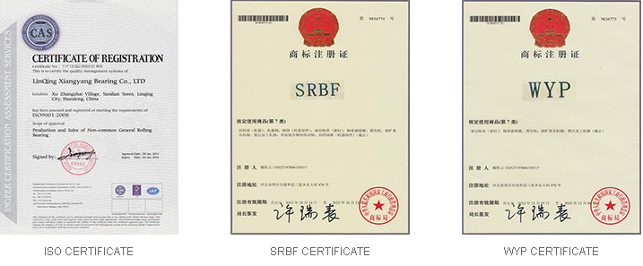 SRBF bearing certificates